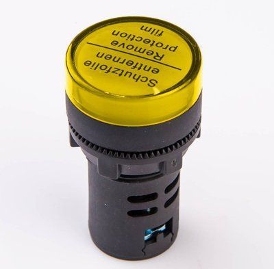 Светодиодный индикатор AD22-22DS 24v АC/DC, желтый TAKEL 505006ж для панельного монтажа в распределительных щитах 505006ж фото
