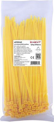 Кабельна стяжка e.ct.stand.200.5.yellow (100шт), жовта Е.NEXT s015040 s015040 фото