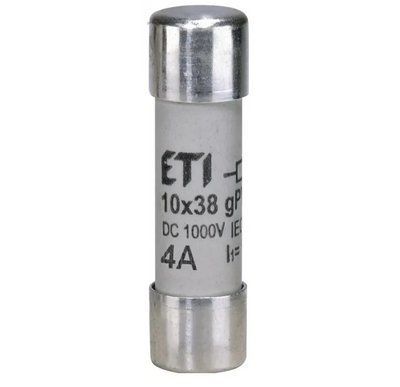 Запобіжник CH 10x38 gPV 4A 1000V (30kA) ETI 2625069 - захист для фотомодульних ланцюгів 2625069 фото