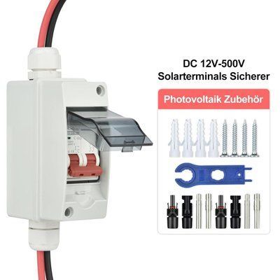 Автоматический выключатель 2P 40A DС 500V 6kA в щитке IP65 с кабелем и МС4 2333600351 фото