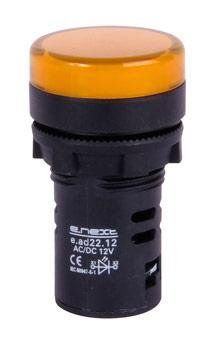 Арматура светосигнальная e.ad22.24.yellow &Oslash;22мм 24В АС/DC желтая E.NEXT s009032 s009032 фото