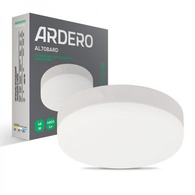 Светильник светодиодный AL708ARD 48W окружность накладной 4800Lm 5000K 300*40mm ARDERO 7814 фото