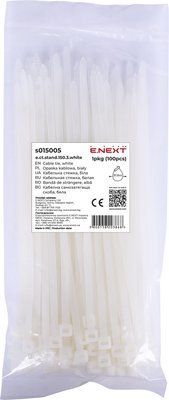 Кабельна стяжка e.ct.stand.150.3.white (100шт) Е.NEXT s015005 s015005 фото