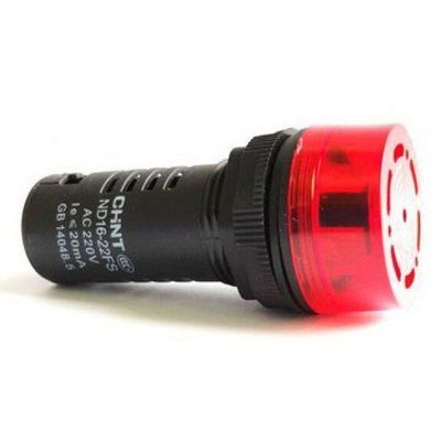 Сигнализатор звуковой ND16-22FS d22mm красный LED АС/DC24В 593394 для подачи светового и звукового сигнала 593394 фото