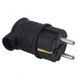 Вилка каучукова кутова AKEF 2Р+РЕ 16А IP44 чорна TAKEL 4 403351 фото 1
