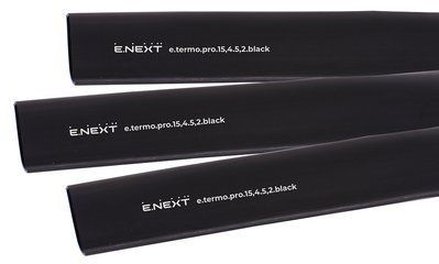 Термоусадочная трубка с клеевым слоем e.termo.pro.15,4.5,2.black, 15,4/5,2, 1м, черная E.NEXT p092042 p092042 фото