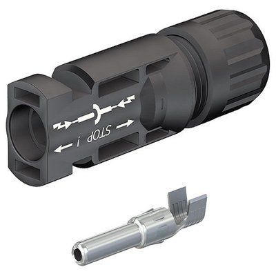 Оригінальний конектор MC4 (-) 4&ndash;6 мм&sup2; 1500V DC Staubli MC-plug PV-KST4/6I-U для сонячних панелей та фотоелектричних систем 00000018153 фото