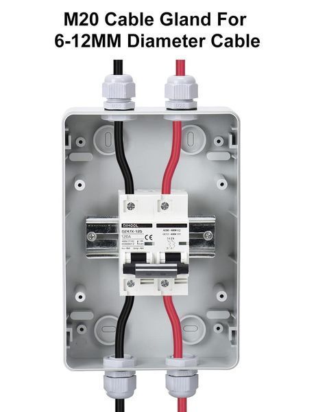 Шафа захисту від перенапруги 2Р/120A DC12V-400V 6кA PV 6кA IP65 DIHOOL 2Р/120A DC12V-400V фото