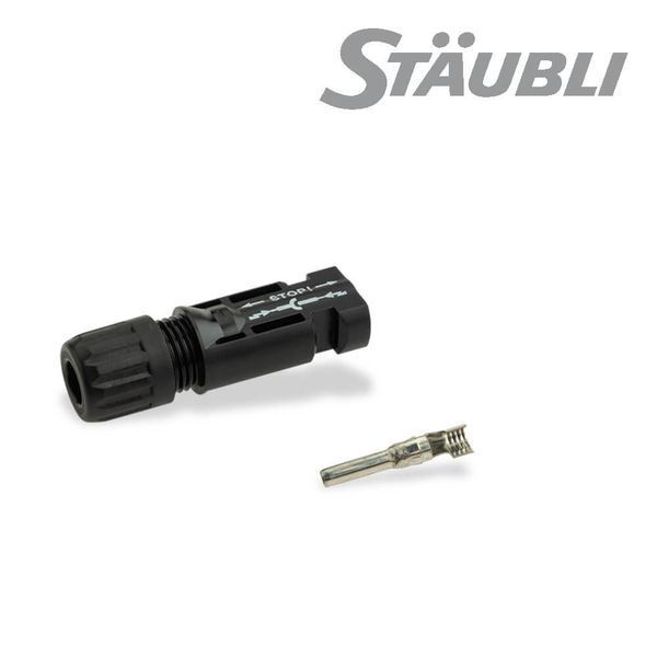 Оригінальний конектор MC4 (-) 4&ndash;6 мм&sup2; 1500V DC Staubli MC-plug PV-KST4/6I-U для сонячних панелей та фотоелектричних систем 00000018153 фото