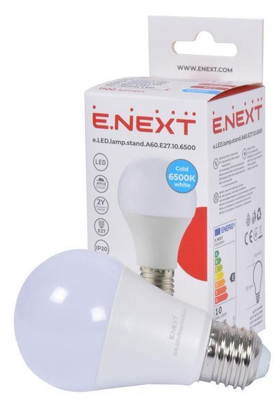 Лампа светодиодная e.LED.lamp.stand.A60.E27.7.6500, 7Вт, 6500К 110лм/Вт для общего освещения помещений l0650802 фото