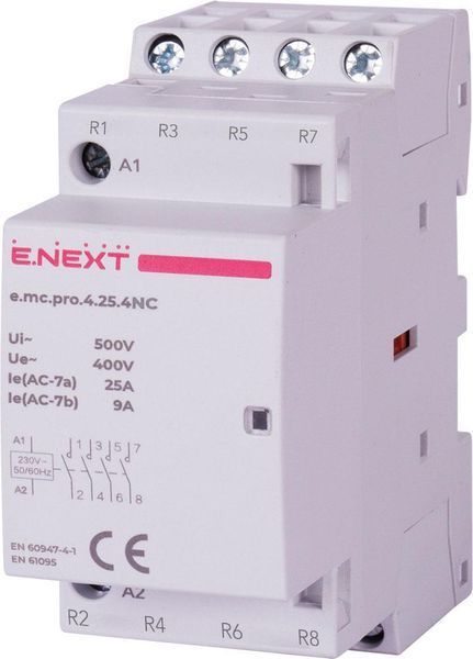 Модульный контактор e.mc.pro.4.25.4NC, 4р, 25А, 4NC, 220В Е.NEXT p005224 p005224 фото