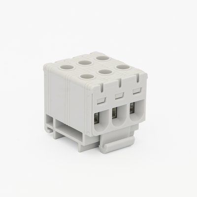 Клема силова ввідна потрійна UTB 1,5-16х3Р (3полюси), сірий TAKEL 501145 для підключення ввідних провідників 501145 фото
