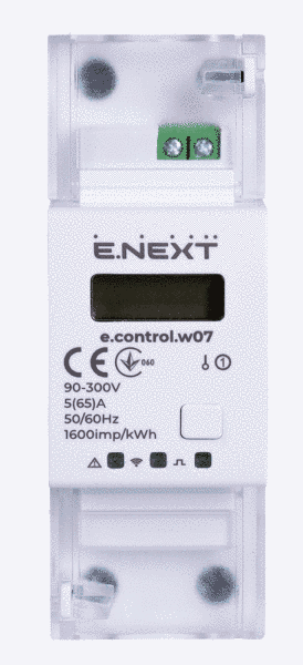 Лічильник однофазний e.control.w07 5(65)А електронний клас 1.0 (некомерц.) багатофункціональний i0310037 для обліку електроенергії i0310037 фото
