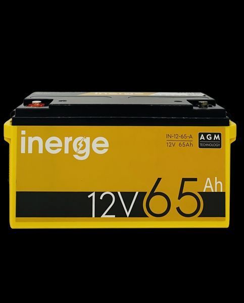 Аккумулятор AGM 12V гермитичный 65Ah PREMIUM Inerge 2315485945 фото