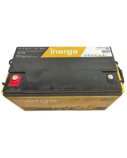 Аккумулятор AGM 12V гермитичный 65Ah PREMIUM Inerge 2315485945 фото