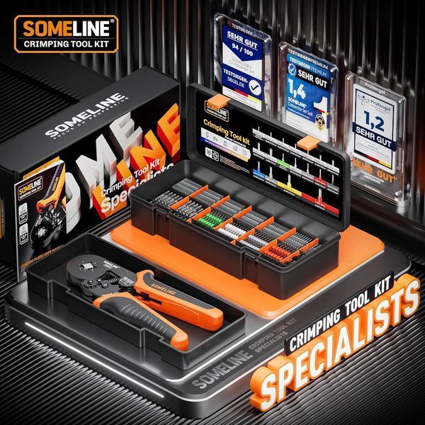 Набор Клещи обжим квадрат с наконечниками 18 типов 0,25 мм&sup2; - 10 мм&sup2; SOMELINE&reg; 10А4/18 фото