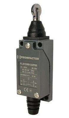 Вимикач шляховий FLS15M8122P65 Promfactor&nbsp;для фіксації кінцевого положення рухомих частин обладнання FLS15M8122P65 фото