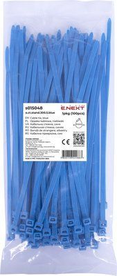 Кабельна стяжка e.ct.stand.300.5.blue (100шт), синя Е.NEXT s015048 s015048 фото