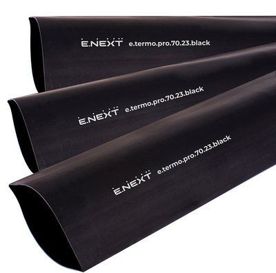 Термоусаджувальна трубка з клейовим шаром e.termo.pro.70.23.black, 70/23, 1м, чорна E.NEXT p092054 p092054 фото