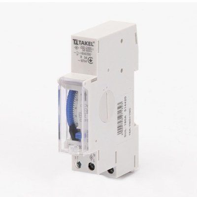 Таймер электромеханический суточный SUL-180A 16A 1NO+1NC TAKEL 514420 для автоматического управления электрическими приборами 514420 фото