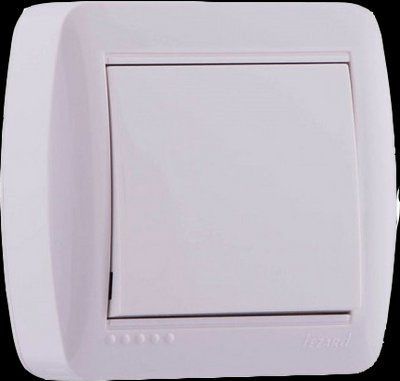 Вимикач 1-й DEMET білий тм Lezard 711-0200-100 711-0200-100 фото