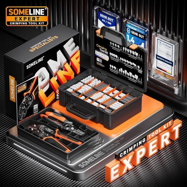 Набор для обжима микроразъемов SOMELINE Expert 2355 предметов, клещи 0.03-0,34 мм2, JST SH/GH/ZH/PH, 41 тип разъемов 2ZALP фото