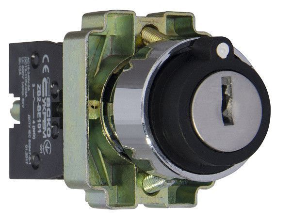 XB2-BG33 Кнопка поворотная с ключом 3-позиционная A0140010010 для коммутации электрических кругов в системах автоматизации A0140010010 фото
