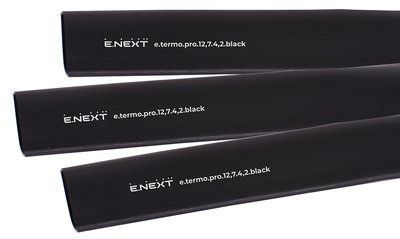 Термоусаджувальна трубка з клейовим шаром e.termo.pro.12,7.4,2.black, 12,7/4,2, 1м, чорна E.NEXT p092036 p092036 фото