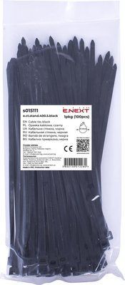 Кабельная стяжка e.ct.stand.400.5.black (100шт), черная Е.NEXT s015111 s015111 фото
