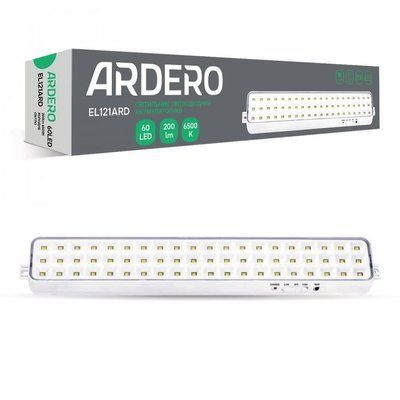 EL121ARD Акумуляторний світильник 60LED білий DC (340x55x70мм) ARDERO 8024 для дому, квартири, офісу, гаража, майстерні і т.д 8024 фото