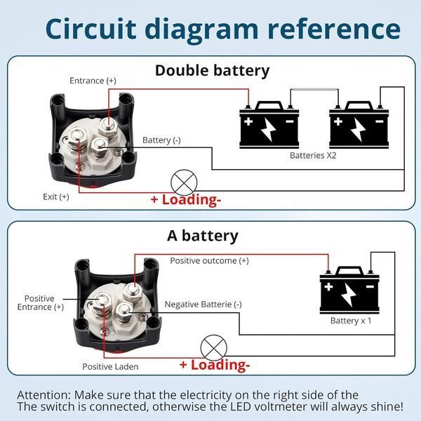 Цифровой переключатель батареи 12V ON-OFF 250 А IP45, главный выключатель аккумулятора 12AM250 фото