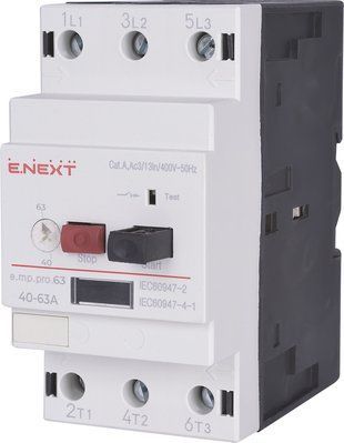 Автомат защиты двигателя e.mp.pro.63, 40-63А E.NEXT p004010 p004010 фото