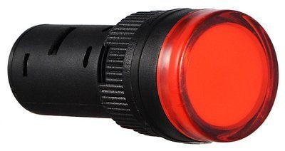 Сигнальна арматура AD16-16DS червона 24V АC/DC для візуальної сигналізації стану електричних систем A0140030053 фото
