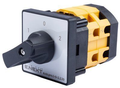 Пакетний перемікач e.cs.pro.1-0-2.2.10, (1-0-2), 2p, 10A для ручного вмикання, вимикання та перемикання електричних кіл p093026 фото