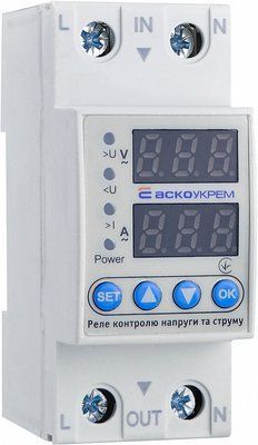 Реле контроля напряжения и тока RKV 2P 40A АСКО-УКРЕМ A0010230001 A0010230001 фото