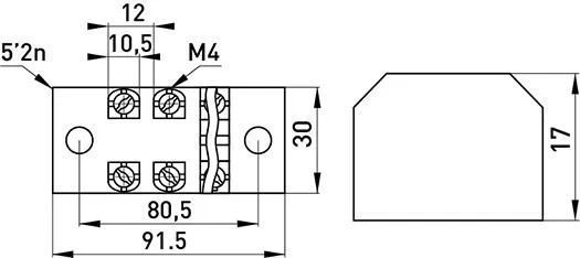 Защищенная клеммная колодка E.Next e.tc.protect.35.6, 35А, 6 полюсов TB 3506 (p056013) p056013 фото